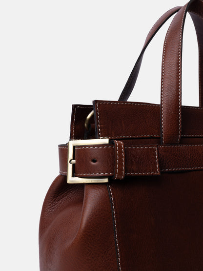 RE:DESIGNED EST 2003 Siri Small Handbag Cognac