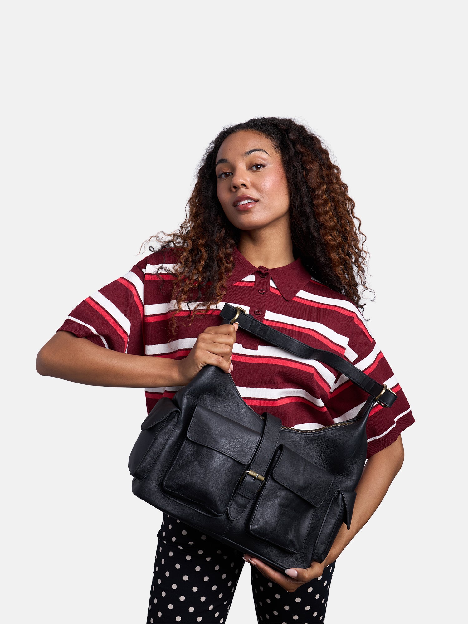 RE:DESIGNED EST 2003 Solvej Large Shoulder bag Black