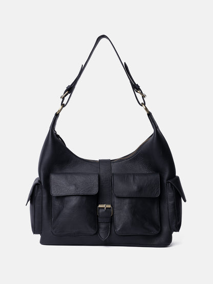 RE:DESIGNED EST 2003 Solvej Large Shoulder bag Black
