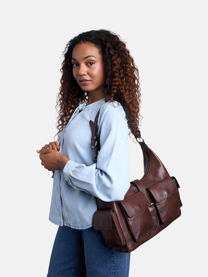 RE:DESIGNED EST 2003 Solvej Large Shoulder bag Woodsmoke