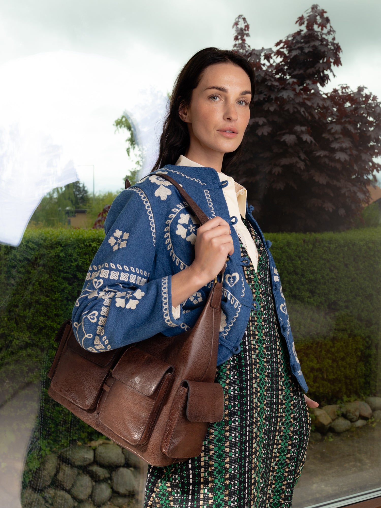 RE:DESIGNED EST 2003 Solvej Large Shoulder bag Woodsmoke