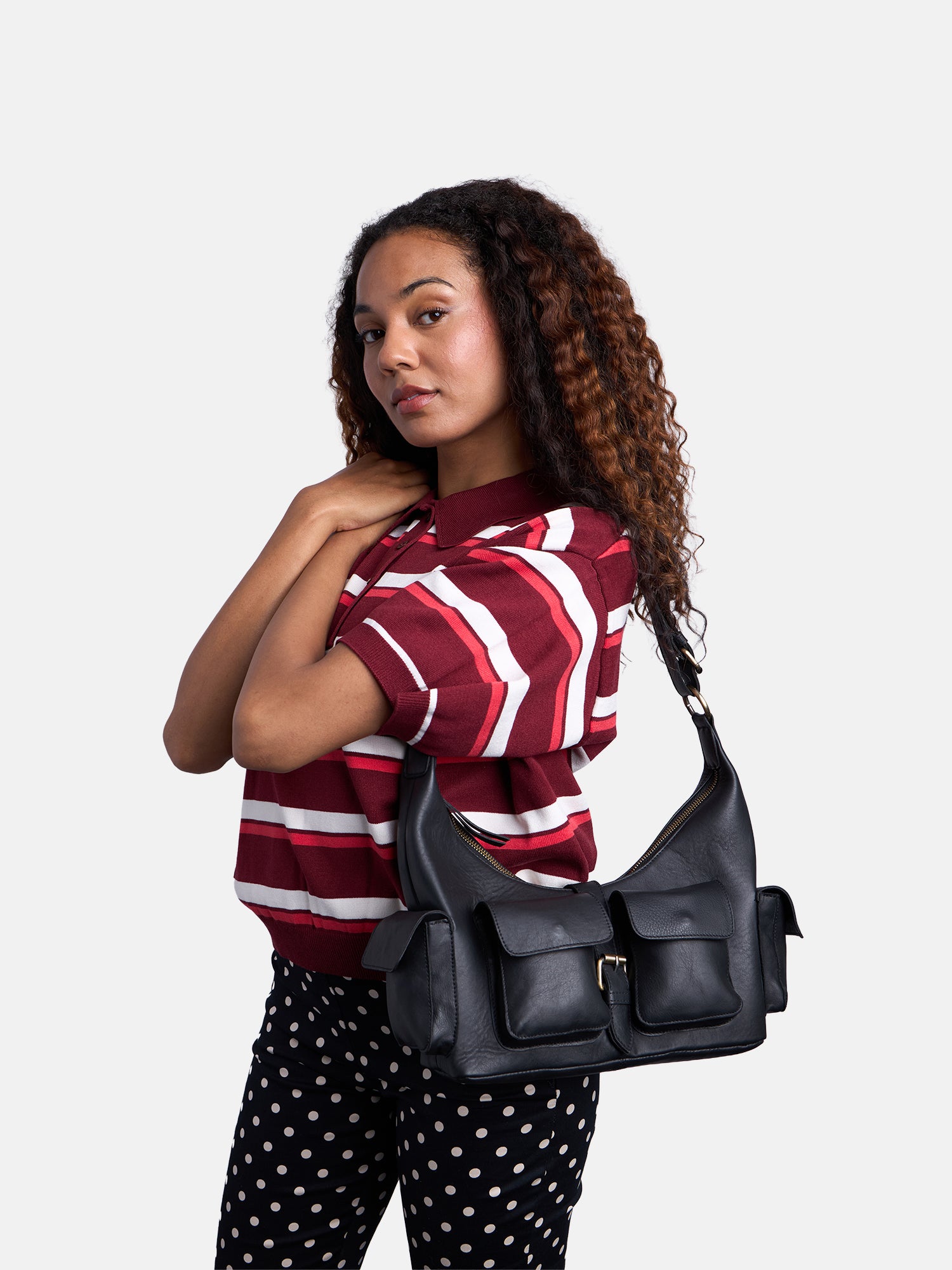 RE:DESIGNED EST 2003 Solvej Medium Shoulder bag Black