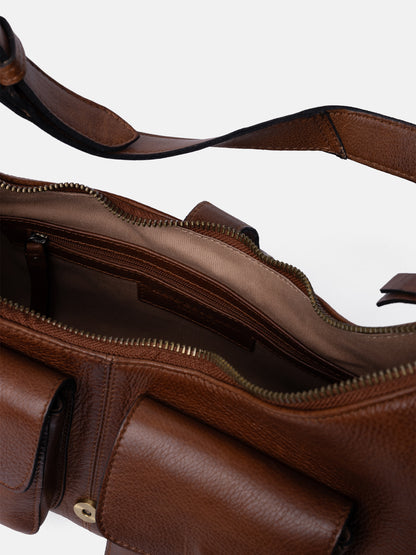 RE:DESIGNED EST 2003 Solvej Medium Shoulder bag Walnut
