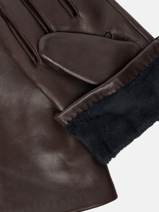 RE:DESIGNED EST 2003 Stacey Plain Gloves Dark Brown