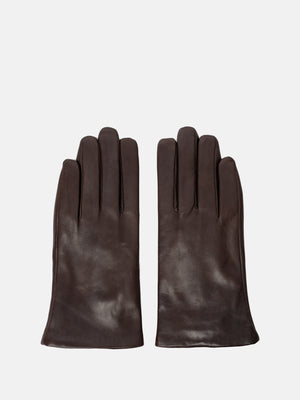 RE:DESIGNED EST 2003 Stacey Plain Gloves Dark Brown